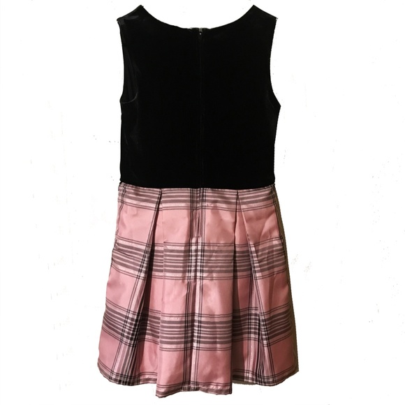 Place Girl's Velvet & Plaid Dress Size 12 - Picture 2 of 5